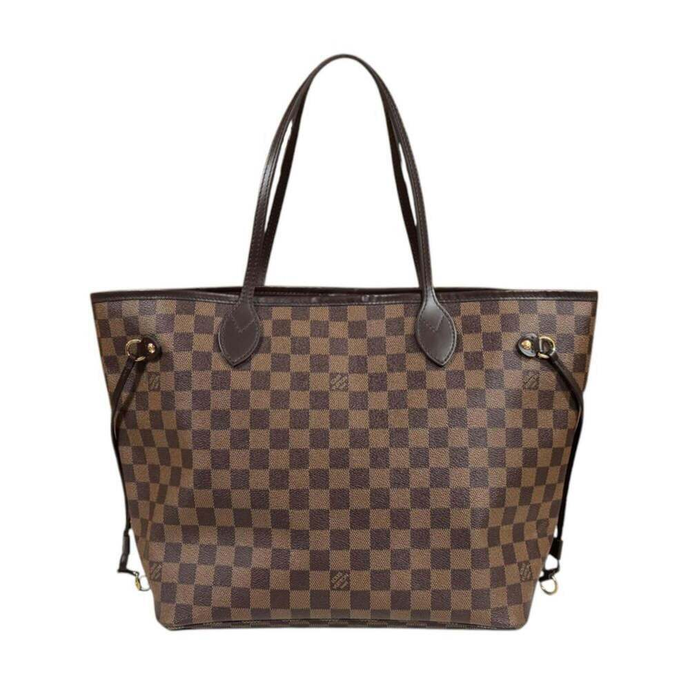 LOUIS VUITTON Brown Damier Canvas Neverfull MM Tote Bag